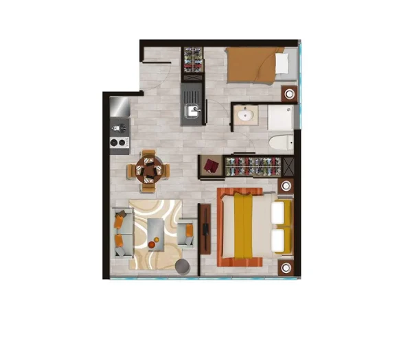 Departamento 2D1B 37 m² EstaciónCentral bono pie