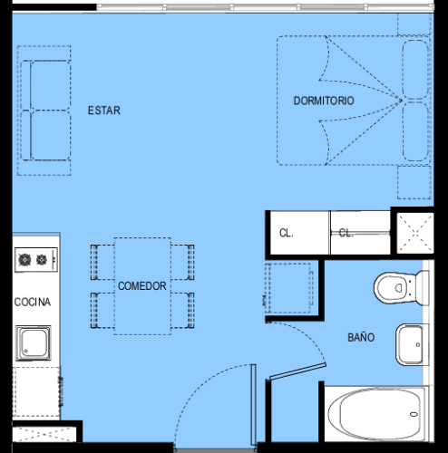 Departamento 29,8 m2 en Cerrillos benta con bono pie