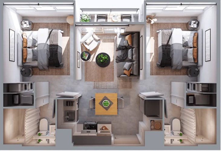 Departamento 2 dormitorio 2 baños entrega Futura Mariposa venta con bono pie
