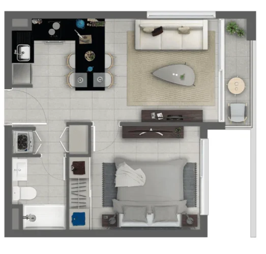Departamento 1d1b 38,87 m2 venta con bono pie Los Angeles