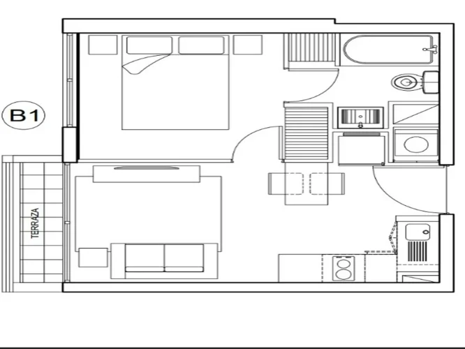 Departamento La Florida 1d1b metro Mirador entrega inmediata