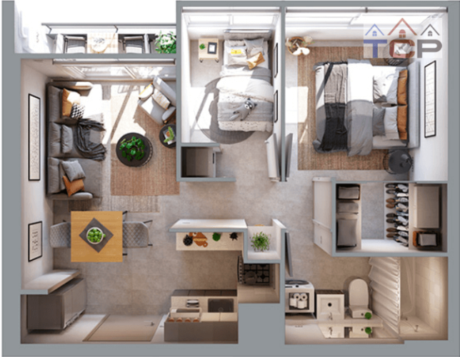 Departamento 2 dormitorio 1 baño 38 m2 entrega futura venta con bono pie