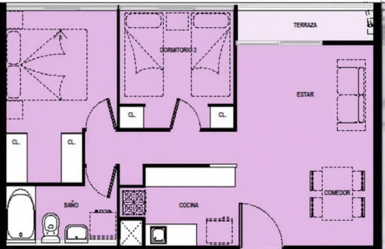 Departamento 2dg 1b 45 m2 entrega Inmedita venta con bono pie 10% metro Cerrillos