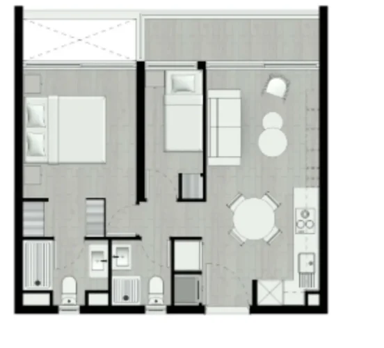 Departamento 2 dormitorio 1 baño 48,75 m2 entrega inmediata venta con bono pie y tasa rebajada