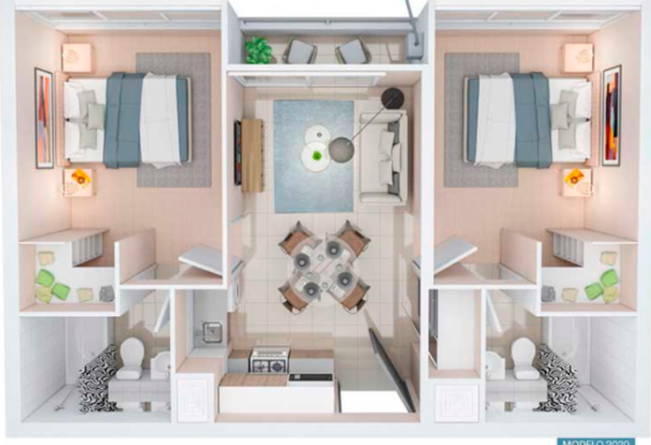Departamento Mariposa 45 m2 entrega inmediata venat con bono pie en Quinta Normal