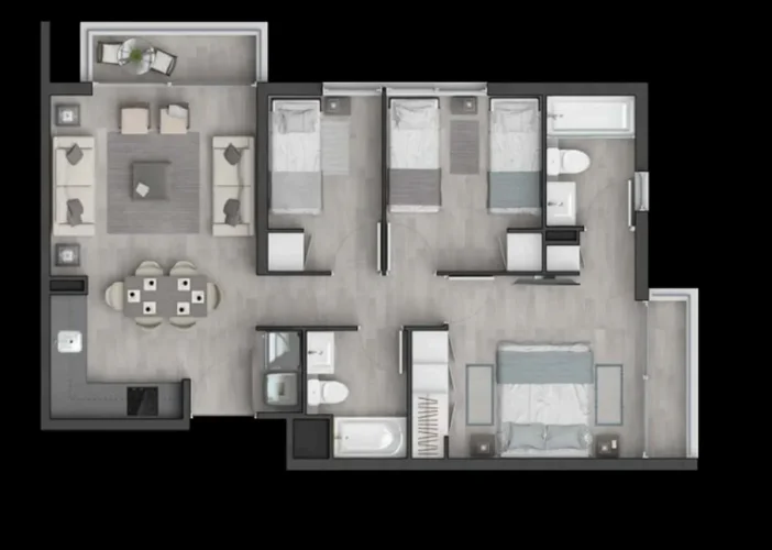 Departamento 3D2B 63,9 m² en Macul venta con bono pie 15 por ciento