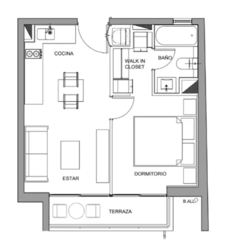Departamento 1d1b, 367 m², venta con bono pie y tasa rebajada.