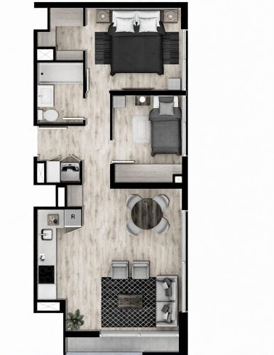 Departamento 2d1b 56 m2 entrega inmediata ayuda para el pie metro Villa Frei Ñuñoa