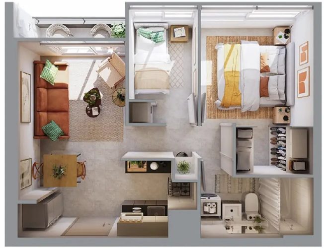 Departamneto 2d2b 37 m2 entrega inmedita venta con bono pie en san Joaquin