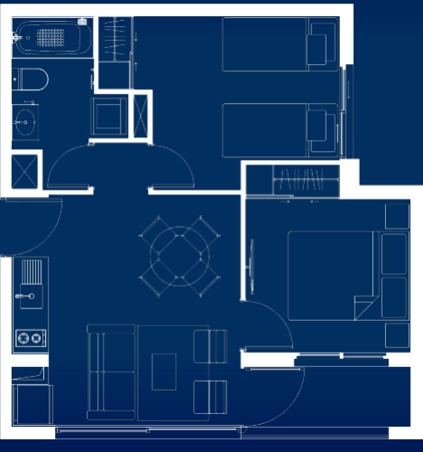 Departamento 2d1b 46 m2 venta con bono pie