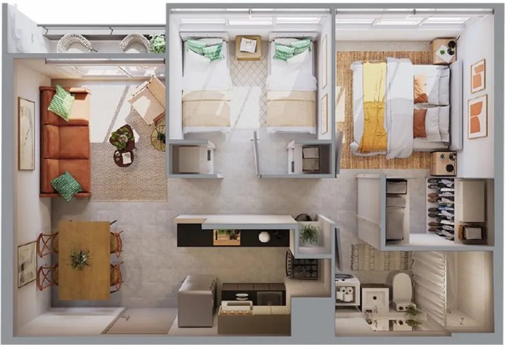 Departamento 2dg 1b 44 m2 entrega Inmediata venta compra sin tener aharros