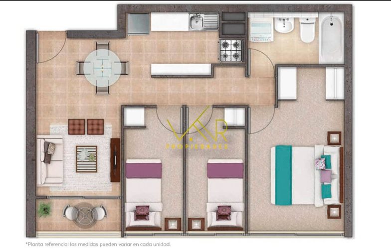 Departamemto Quinta Normal departamento 3d1b 49 m2 con Sunsidio