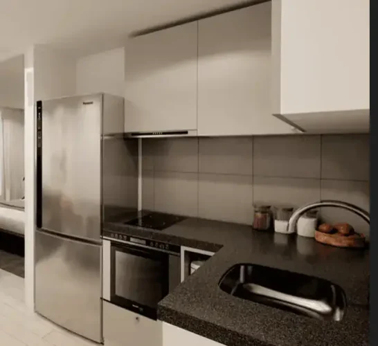 Cocina amoblada en su totalidad, venta con bono pie Santiago cejtro