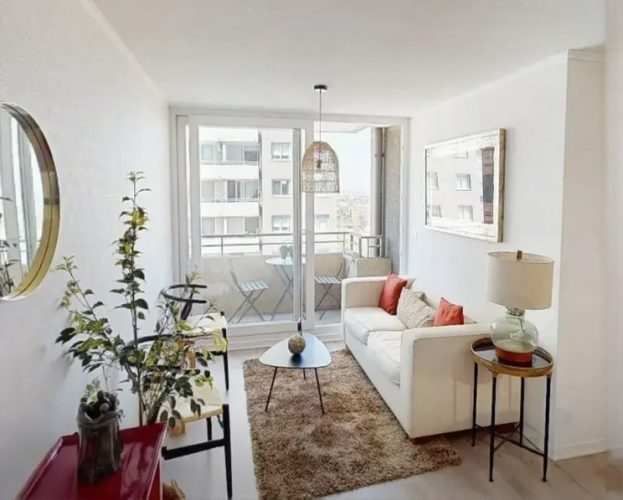 Living comedor, vista balcón, gran espacio, venta con bono pie