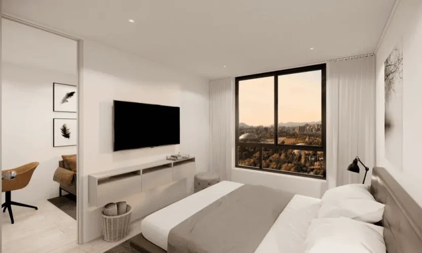 Dormitorio cama dos plazas, venta con bono pie