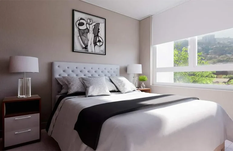 Cama 2 plazas en departamento venta con bono pie