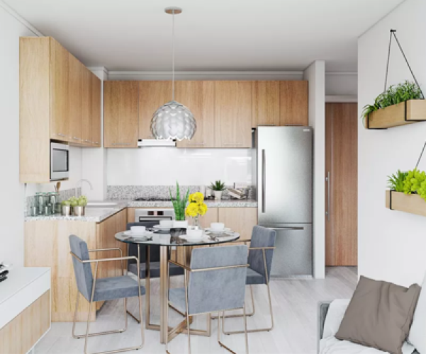 Cocina amoblada grandes mubles y espacio refrigerador vneta en la Cisterna con bono pie