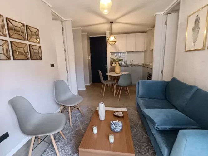 Living comedor, mirada entrada venta con bono pie, entrega inmediata, Estación Central departamento