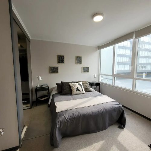 Dormitorio con walking closet en Temuco venta con Bono pie
