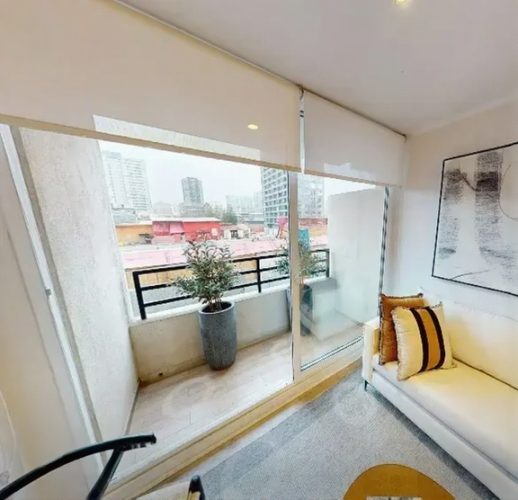 Balcón con gran luz para living copmedor