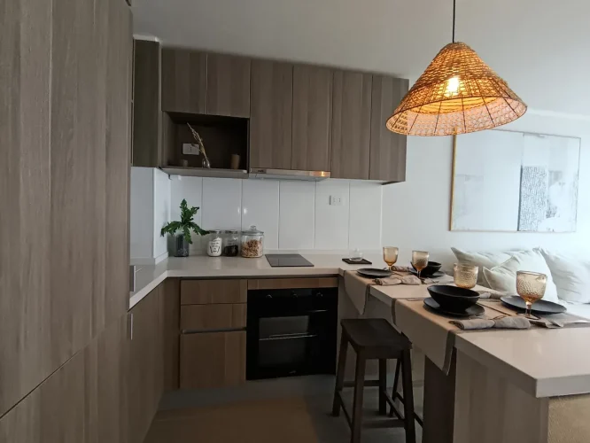 Cocina amoblada departamento Macul entrega inmediata bono pie