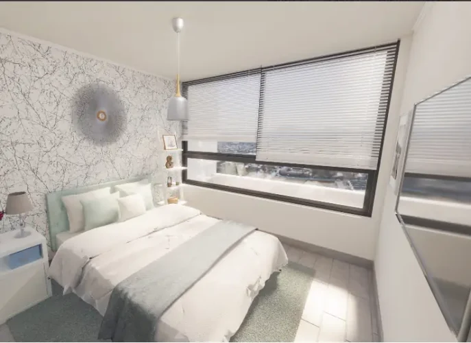 Dormitorio principal venta con bono pie en Ñuñoa