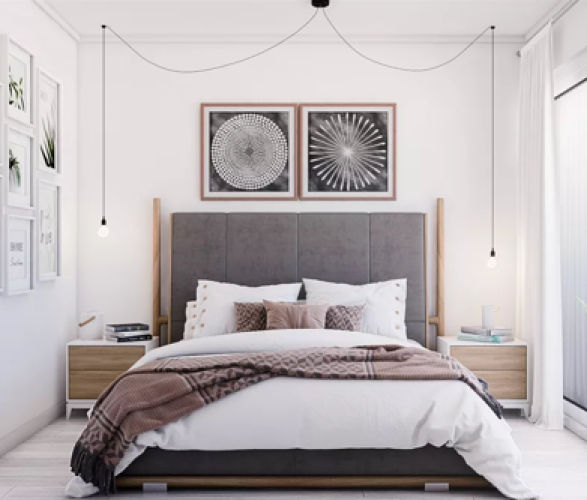 Dormitorio principal cama dos plazas grande espacio La Cisterna