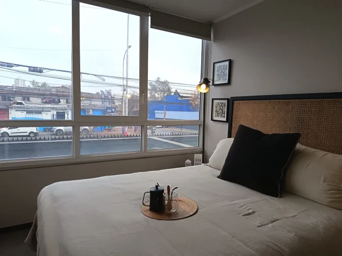 Dormitorio principal departamento Quinta Normal venta con bono pie