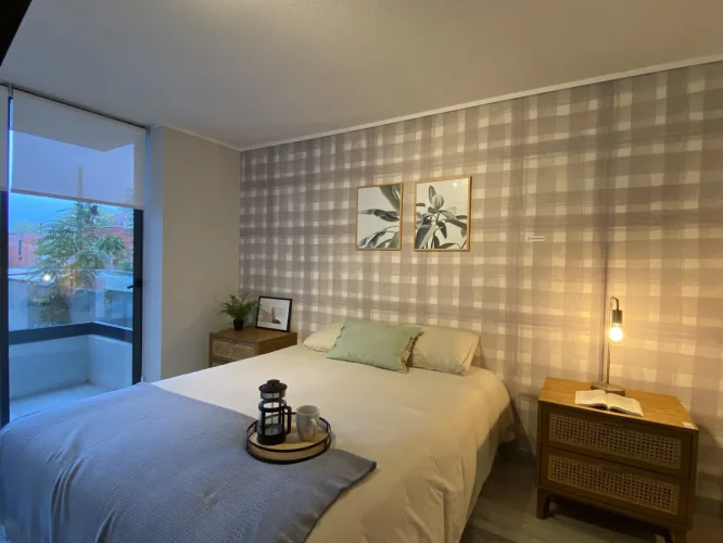 Domtrotorio principal cama 2 plazas venta departamento La Florida bono pie entrega inmediata