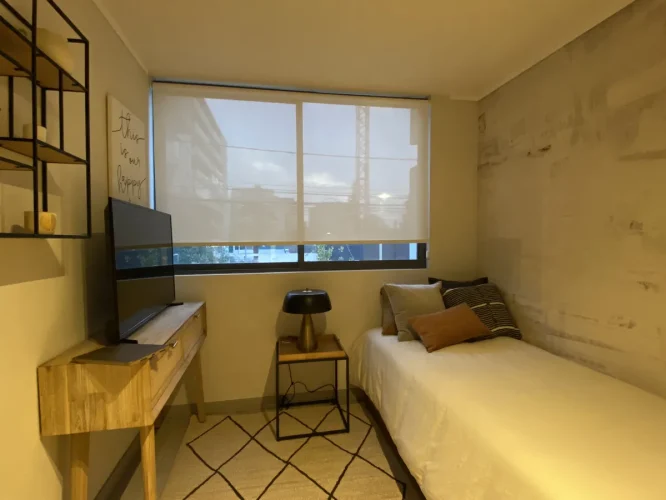 Segundo dormitiorio venta departamento La Florida bono pie entrega inmediata