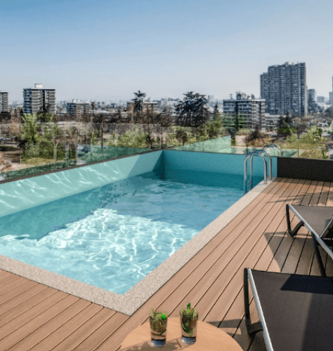Piscina edificio Frei entrega Inmediata ayuda para el pie en 48 cuotas
