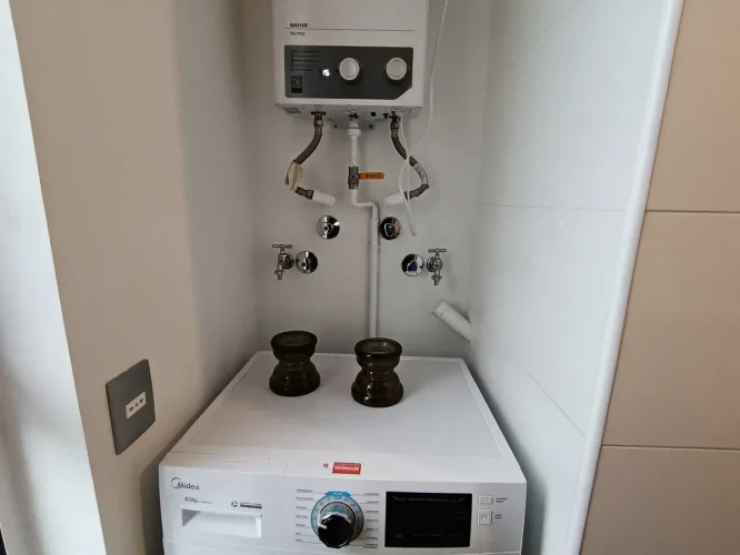 Espacio para lavadora y termo departamento San Bernardo bono pie