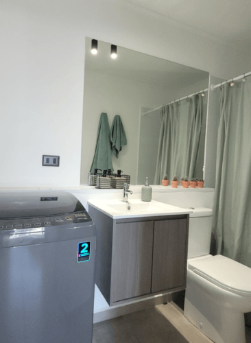 Baño departamneto con conexion con lavadora entrega inmediata en Cerrillos venta con bono pie