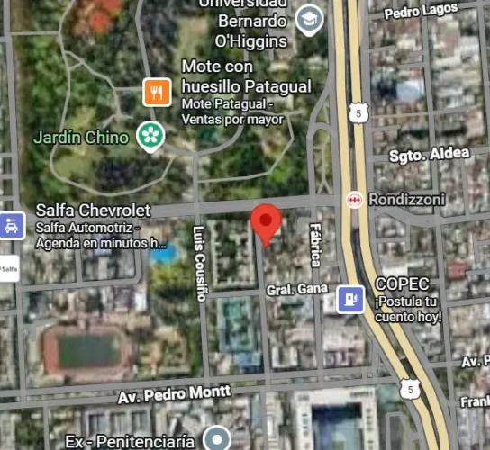 Mapa indicando la distancia entre el metro Rondizzoni y el proyecto